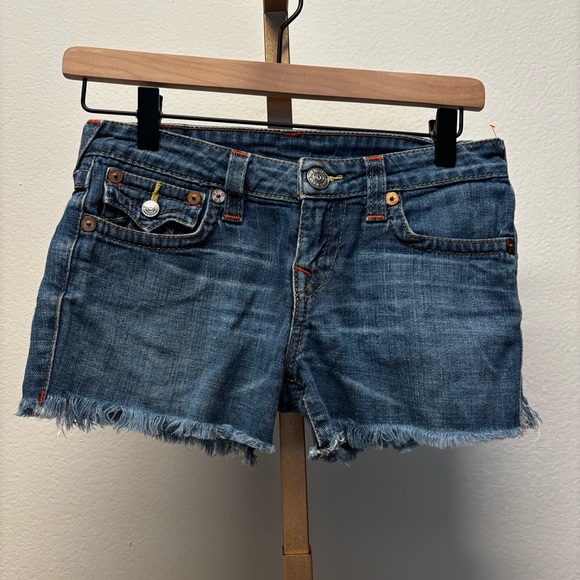 True Religion Girls Dolly Cut Off Shorts Size 12 - Picture 1 of 3